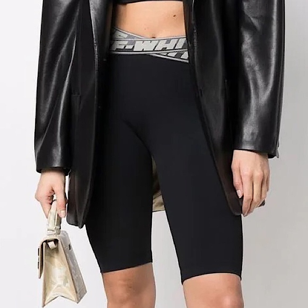 Off-White double logo-waistband leggings